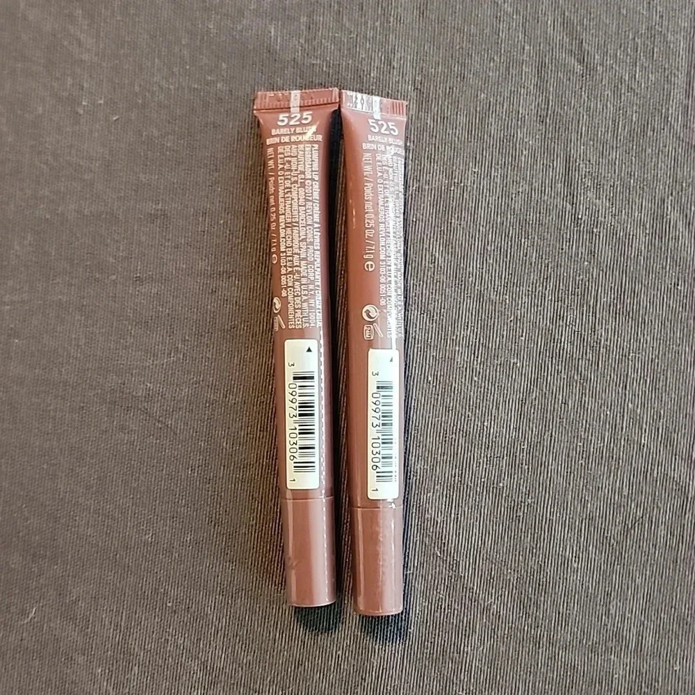 (2) Revlon Kiss Plumping Lip Creme-525 Barely Blush